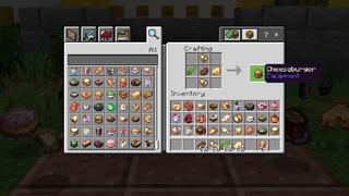 Screenshot of the Minecraft Bedrock Marketplace product Craftable Foods created by Team Vaeron.