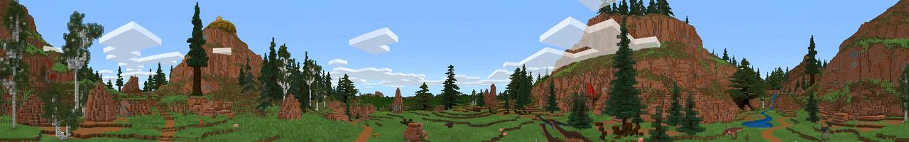 Panorama of the Minecraft Bedrock Marketplace product Dinosaurs created by Team Vaeron.