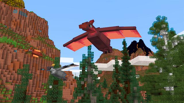 Screenshot of the Minecraft Bedrock Marketplace product Dinosaurs created by Team Vaeron.