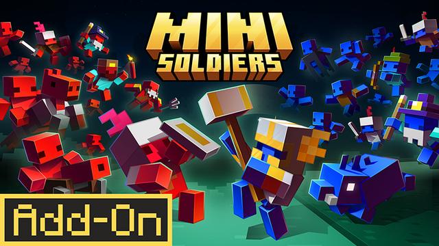 Thumbnail of the Minecraft Bedrock Marketplace product Mini Soldiers Add-On created by Team Vaeron.