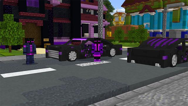 Screenshot of the Minecraft Bedrock Marketplace product Mob Cars created by Team Vaeron.