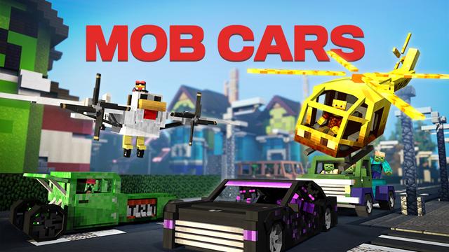 Thumbnail of the Minecraft Bedrock Marketplace product Mob Cars created by Team Vaeron.
