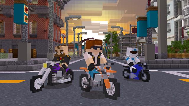 Screenshot of the Minecraft Bedrock Marketplace product Motorbikes created by Team Vaeron.