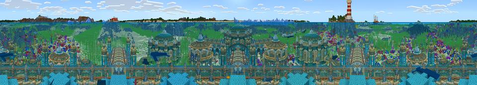 Panorama of the Minecraft Bedrock Marketplace product Ocean Animals created by Team Vaeron.