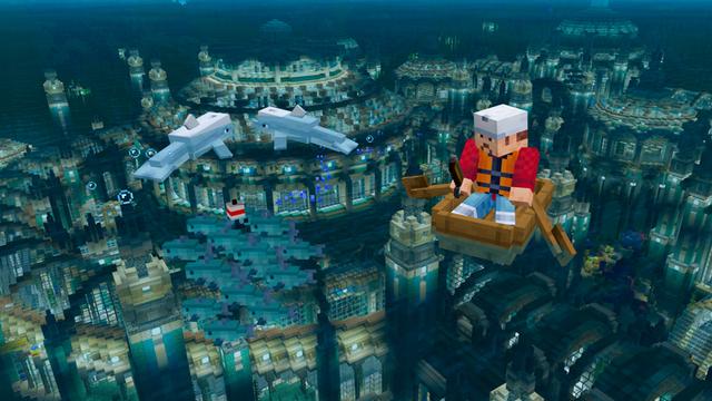 Screenshot of the Minecraft Bedrock Marketplace product Ocean Animals created by Team Vaeron.
