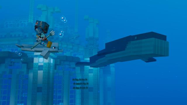 Screenshot of the Minecraft Bedrock Marketplace product Ocean Animals created by Team Vaeron.