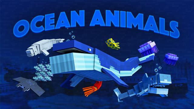 Thumbnail of the Minecraft Bedrock Marketplace product Ocean Animals created by Team Vaeron.