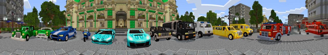 Panorama of the Minecraft Bedrock Marketplace product Ore Cars created by Team Vaeron.