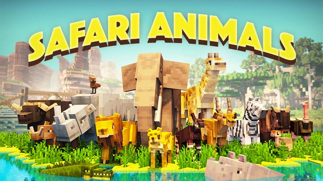 Thumbnail of the Minecraft Bedrock Marketplace product Safari Animals created by Team Vaeron.
