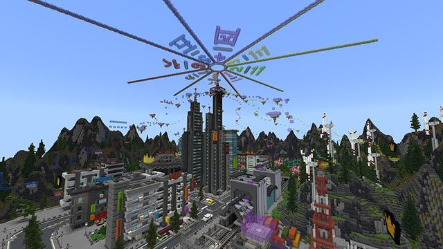 Screenshot of the Minecraft Bedrock Marketplace product Anime City Jumper created by Team Visionary.