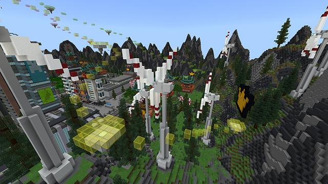 Screenshot of the Minecraft Bedrock Marketplace product Anime City Jumper created by Team Visionary.