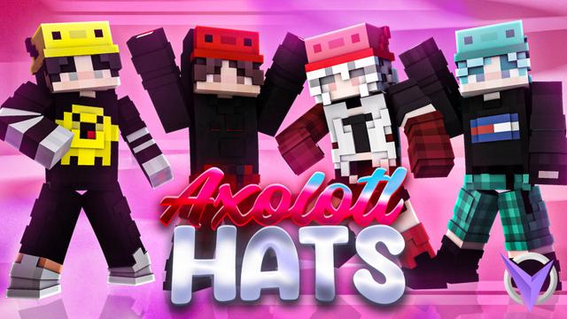 Thumbnail of the Minecraft Bedrock Marketplace product Axolotl Hats created by Team Visionary.