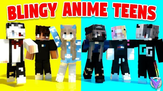 Thumbnail of the Minecraft Bedrock Marketplace product Blingy Anime Teens created by Team Visionary.