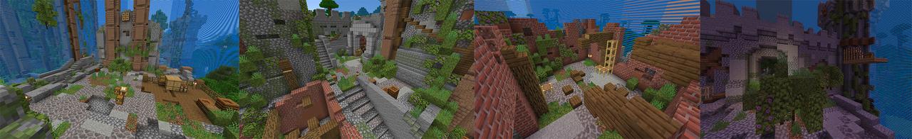 Panorama of the Minecraft Bedrock Marketplace product Blocked Survival created by Team Visionary.