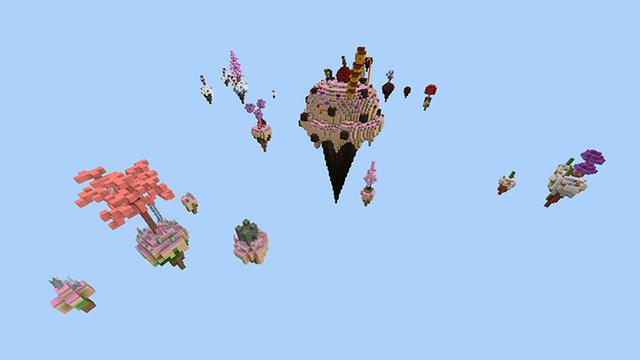 Screenshot of the Minecraft Bedrock Marketplace product Candy Land Skyblock created by Team Visionary.