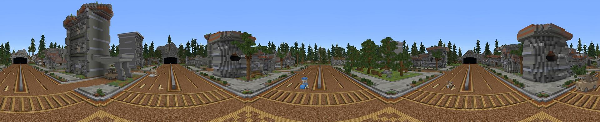 Panorama of the Minecraft Bedrock Marketplace product Caveman Capital created by Team Visionary.