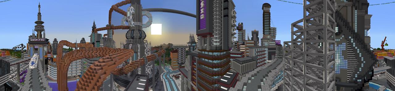 Panorama of the Minecraft Bedrock Marketplace product Circuit City created by Team Visionary.