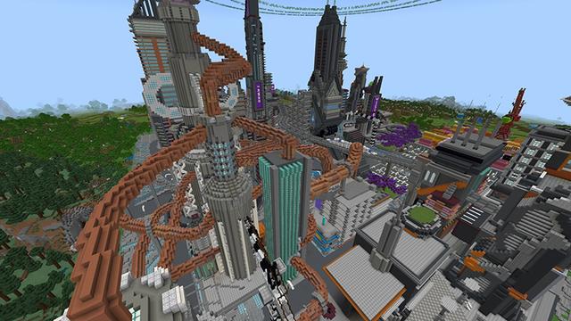 Screenshot of the Minecraft Bedrock Marketplace product Circuit City created by Team Visionary.