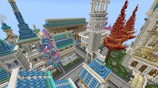 Screenshot of the Minecraft Bedrock Marketplace product Cumulus City created by Team Visionary.