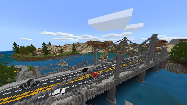 Screenshot of the Minecraft Bedrock Marketplace product Curio City created by Team Visionary.