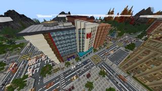 Screenshot of the Minecraft Bedrock Marketplace product Curio City created by Team Visionary.