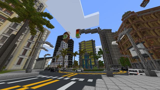 Screenshot of the Minecraft Bedrock Marketplace product Curio City created by Team Visionary.