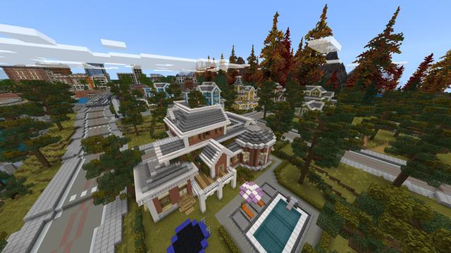 Screenshot of the Minecraft Bedrock Marketplace product Curio City created by Team Visionary.