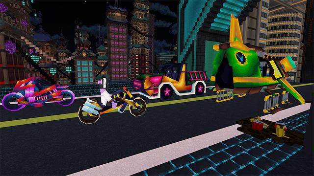 Screenshot of the Minecraft Bedrock Marketplace product Cyberpunk Mashup created by Team Visionary.