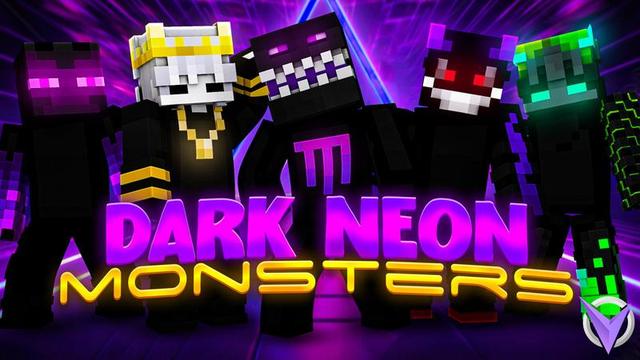 Thumbnail of the Minecraft Bedrock Marketplace product Dark Neon Monsters created by Team Visionary.