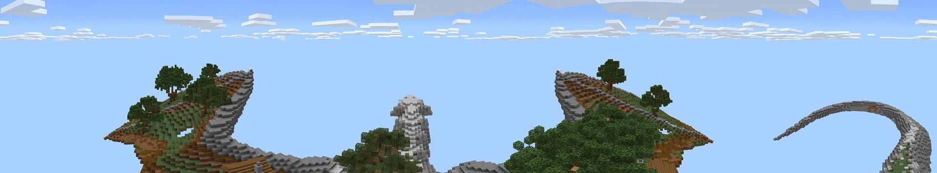 Panorama of the Minecraft Bedrock Marketplace product Dragon Skyblock created by Team Visionary.