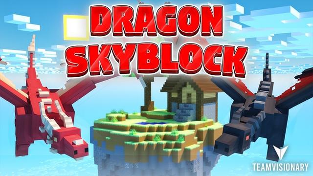 Thumbnail of the Minecraft Bedrock Marketplace product Dragón Skyblock created by Team Visionary.