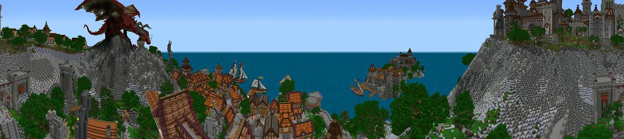 Panorama of the Minecraft Bedrock Marketplace product Free Dragon Riders created by Team Visionary.