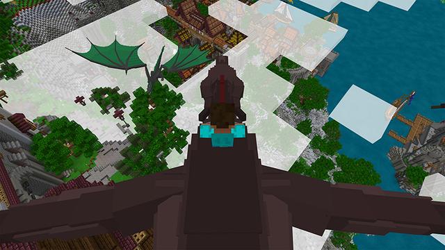 Screenshot of the Minecraft Bedrock Marketplace product Free Dragon Riders created by Team Visionary.
