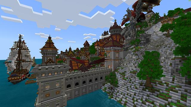 Screenshot of the Minecraft Bedrock Marketplace product Free Dragon Riders created by Team Visionary.