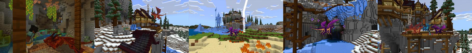 Panorama of the Minecraft Bedrock Marketplace product Frozen Dragon Village created by Team Visionary.