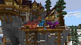 Screenshot of the Minecraft Bedrock Marketplace product Frozen Dragon Village created by Team Visionary.