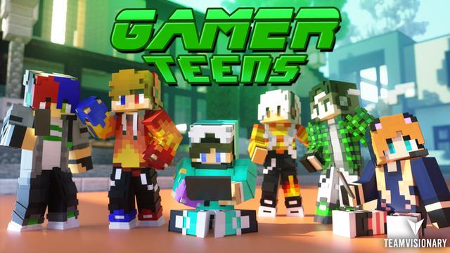 Thumbnail of the Minecraft Bedrock Marketplace product Gamer Teens created by Team Visionary.