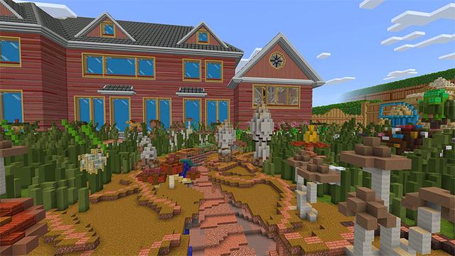 Screenshot of the Minecraft Bedrock Marketplace product Giant Backyard created by Team Visionary.