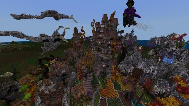 Screenshot of the Minecraft Bedrock Marketplace product Halloween Town created by Team Visionary.