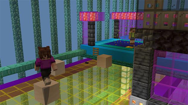 Screenshot of the Minecraft Bedrock Marketplace product Hamster Parkour created by Team Visionary.