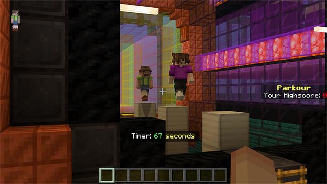 Screenshot of the Minecraft Bedrock Marketplace product Hamster Parkour created by Team Visionary.