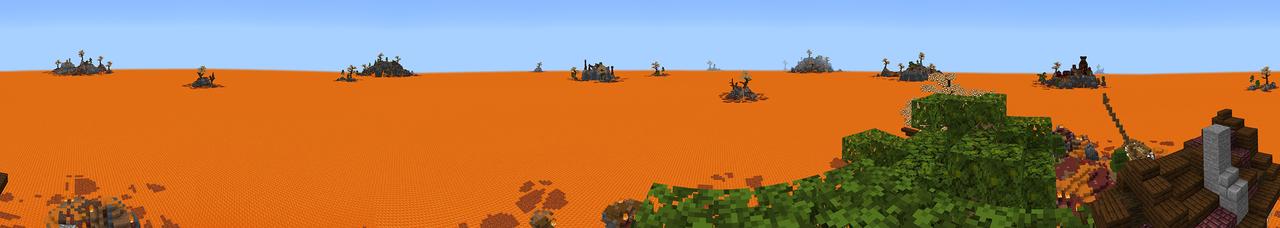 Panorama of the Minecraft Bedrock Marketplace product Lava Block Survival created by Team Visionary.