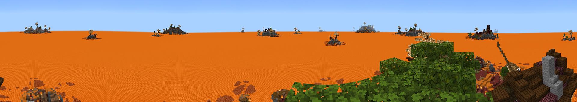 Panorama of the Minecraft Bedrock Marketplace product Lava Block Survival created by Team Visionary.