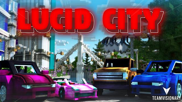 Thumbnail of the Minecraft Bedrock Marketplace product Lucid City created by Team Visionary.