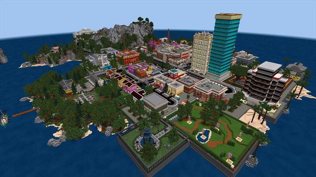 Screenshot of the Minecraft Bedrock Marketplace product Luxuries of Freedom City created by Team Visionary.
