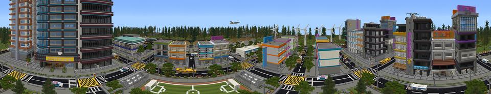 Panorama of the Minecraft Bedrock Marketplace product Mech Clash created by Team Visionary.