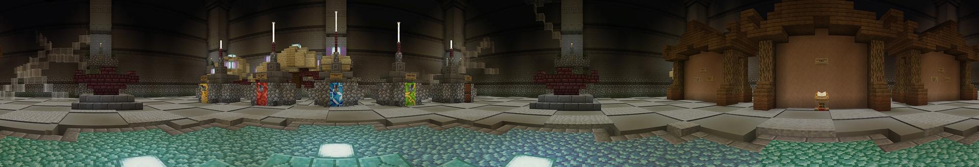Panorama of the Minecraft Bedrock Marketplace product Mining Wars created by Team Visionary.