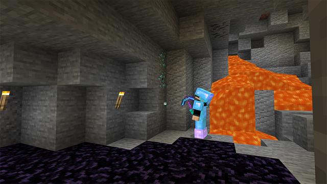 Screenshot of the Minecraft Bedrock Marketplace product Mining Wars created by Team Visionary.