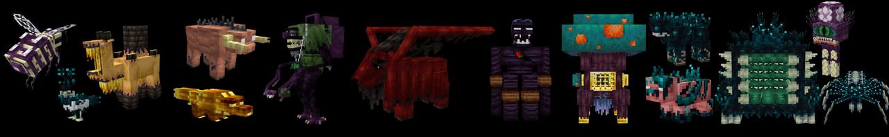 Panorama of the Minecraft Bedrock Marketplace product Mirror Mobs Add-on created by Team Visionary.