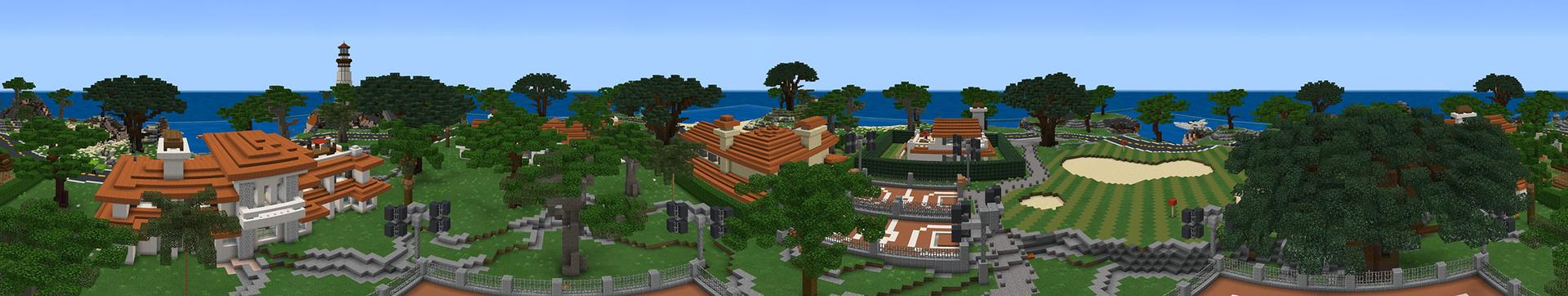 Panorama of the Minecraft Bedrock Marketplace product Otter Cove created by Team Visionary.